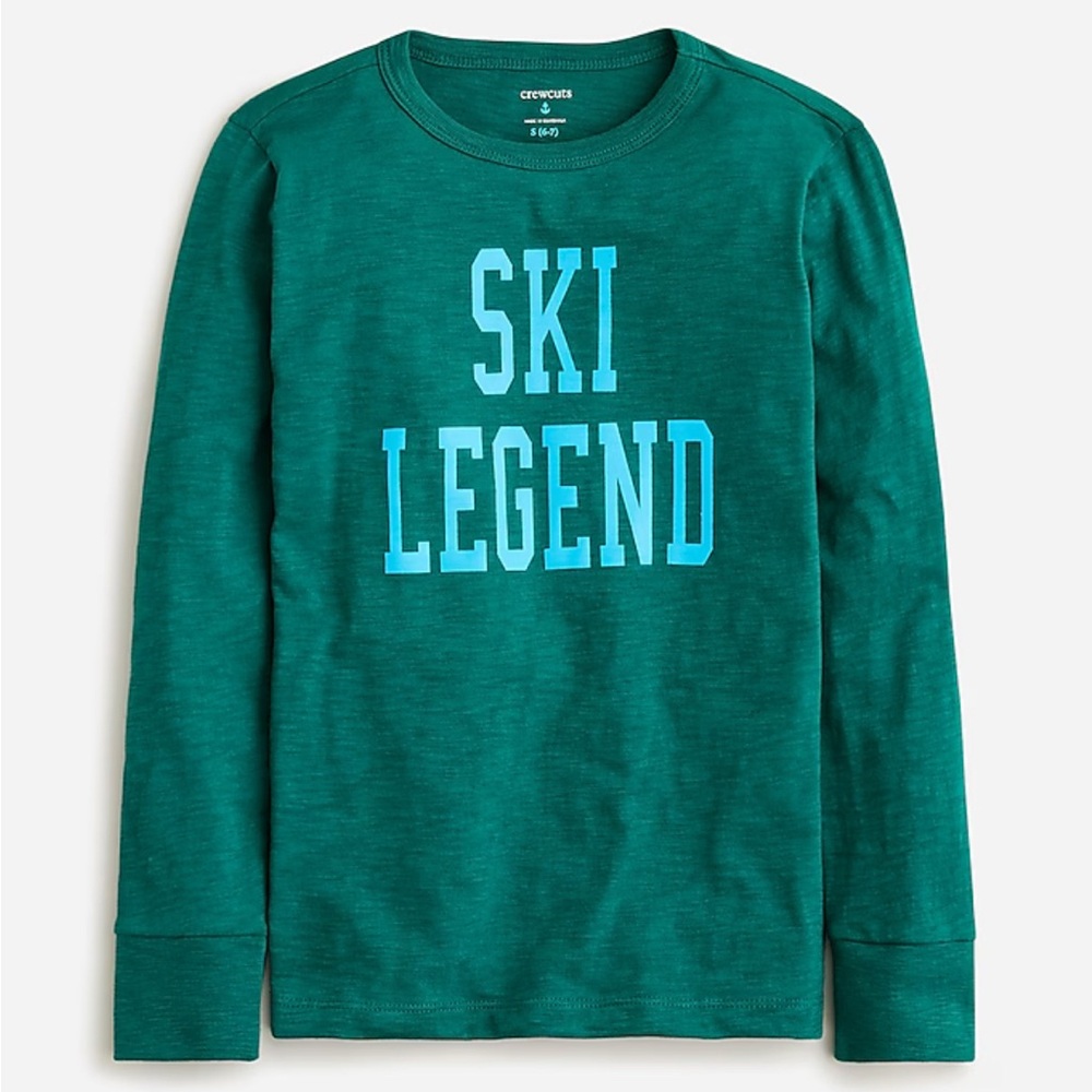 Crewcuts Green 'Ski Legend' Kids Shirt